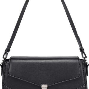 Womens Mini Shoulder Bag Vegan Leather Y2K Style Compact Purse